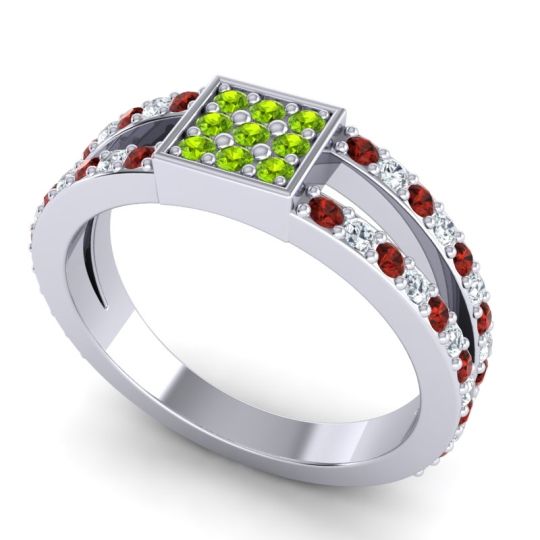 Simple Pave Square Peta Ring