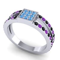 Simple Pave Square Peta Ring