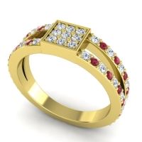 Simple Pave Square Peta Ring