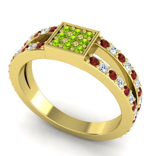 Simple Pave Square Peta Ring