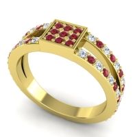Simple Pave Square Peta Ring