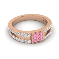 Simple Pave Square Peta Ring