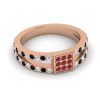 Simple Pave Square Peta Ring