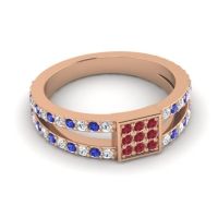 Simple Pave Square Peta Ring