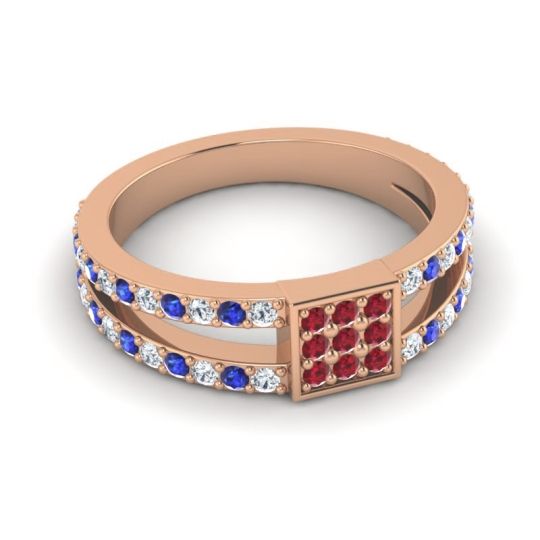 Simple Pave Square Peta Ring