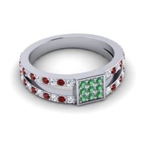 Simple Pave Square Peta Ring