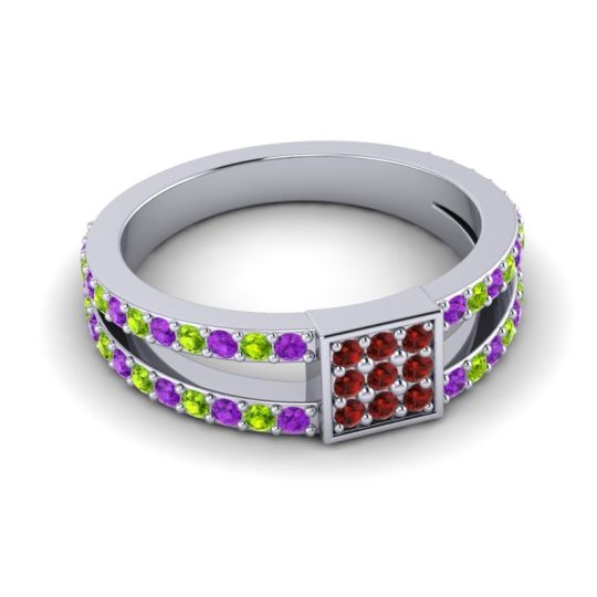 Simple Pave Square Peta Ring