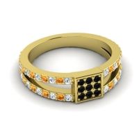 Simple Pave Square Peta Ring