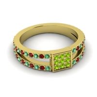 Simple Pave Square Peta Ring