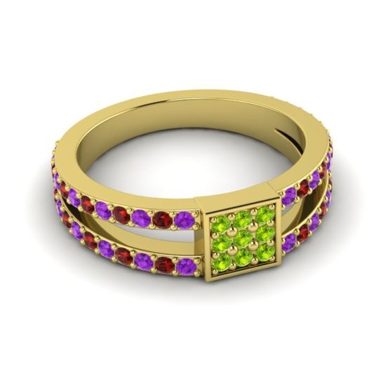 Simple Pave Square Peta Ring