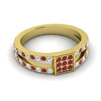 Simple Pave Square Peta Ring