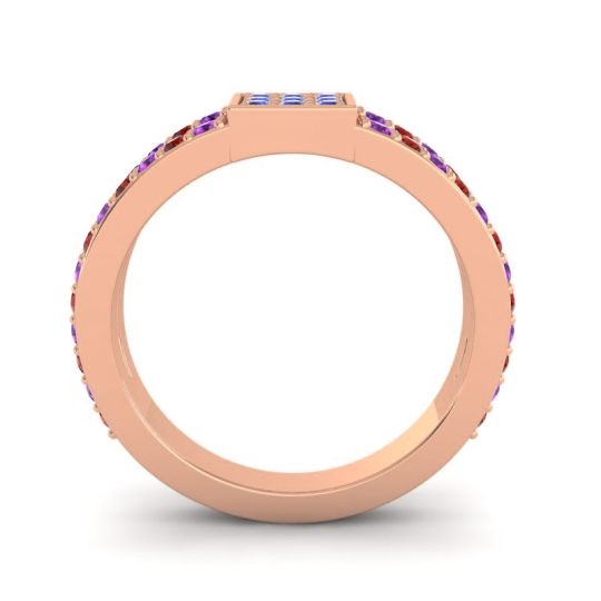 Simple Pave Square Peta Ring