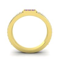 Simple Pave Square Peta Ring