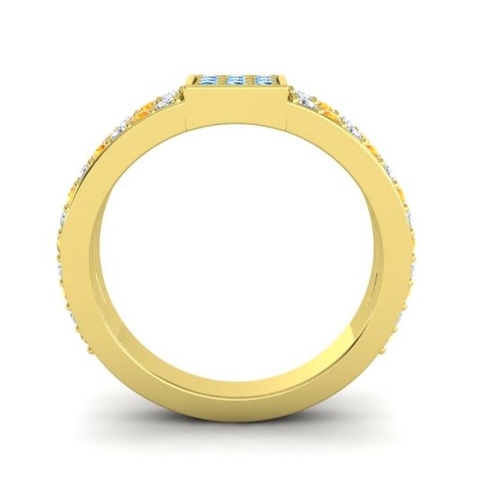 Simple Pave Square Peta Ring