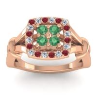 Simple Pave Cushion Pattaka Ring
