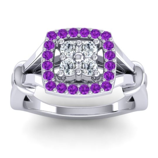 Simple Pave Cushion Pattaka Ring