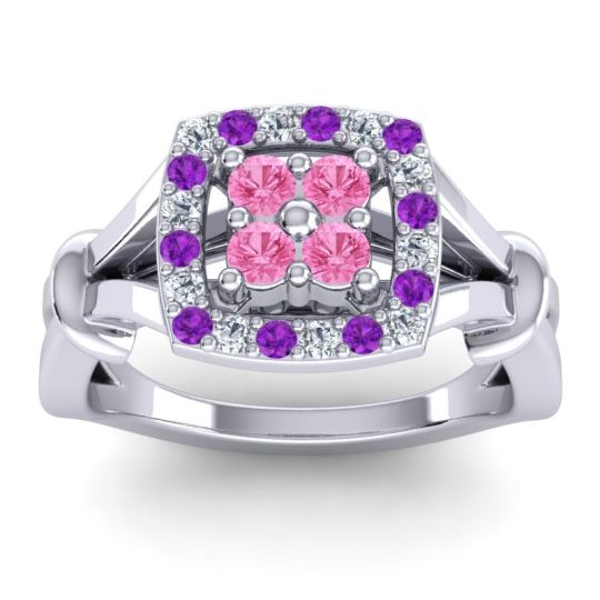 Simple Pave Cushion Pattaka Ring