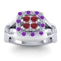 Simple Pave Cushion Pattaka Ring