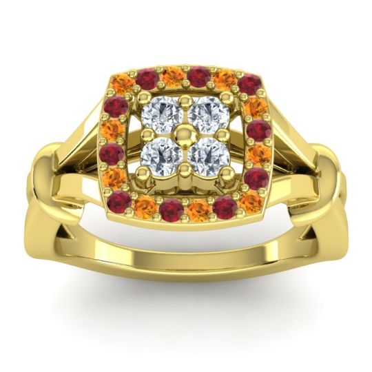 Simple Pave Cushion Pattaka Ring