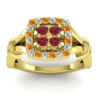 Simple Pave Cushion Pattaka Ring
