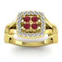 Simple Pave Cushion Pattaka Ring