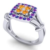 Simple Pave Cushion Pattaka Ring