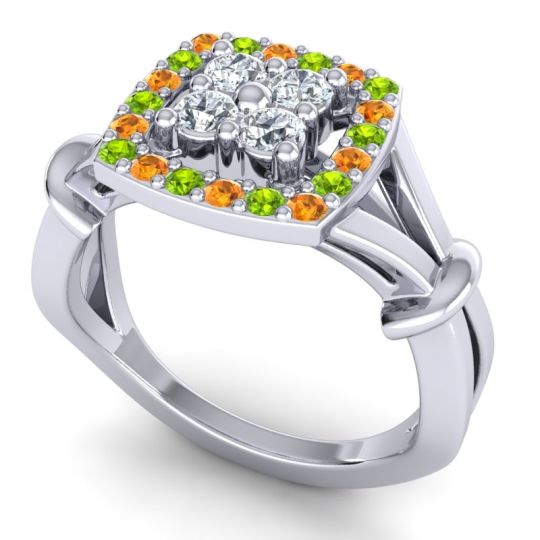 Simple Pave Cushion Pattaka Ring