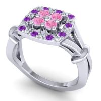 Simple Pave Cushion Pattaka Ring