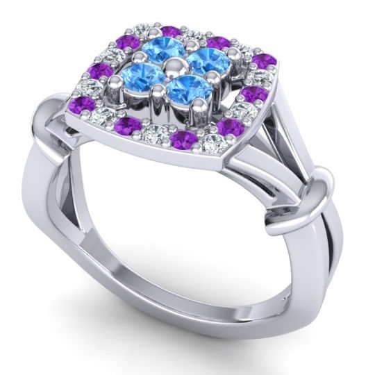 Simple Pave Cushion Pattaka Ring