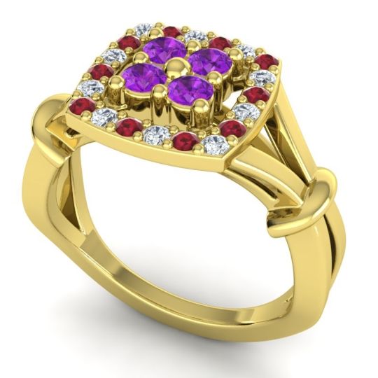 Simple Pave Cushion Pattaka Ring