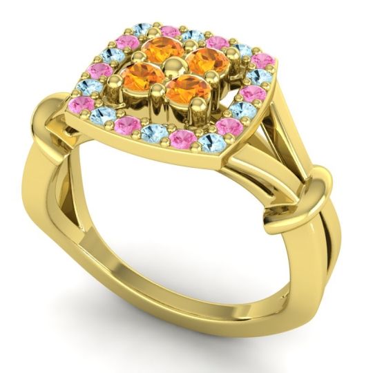 Simple Pave Cushion Pattaka Ring