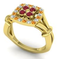 Simple Pave Cushion Pattaka Ring