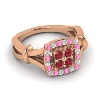 Simple Pave Cushion Pattaka Ring