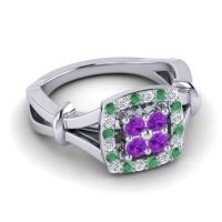 Simple Pave Cushion Pattaka Ring