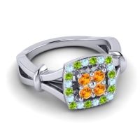 Simple Pave Cushion Pattaka Ring