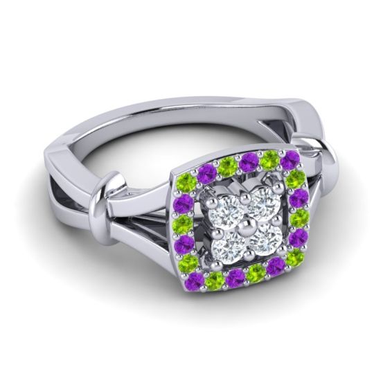 Simple Pave Cushion Pattaka Ring