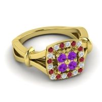 Simple Pave Cushion Pattaka Ring