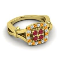 Simple Pave Cushion Pattaka Ring