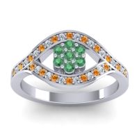 Simple Floral Pave Siktha Ring