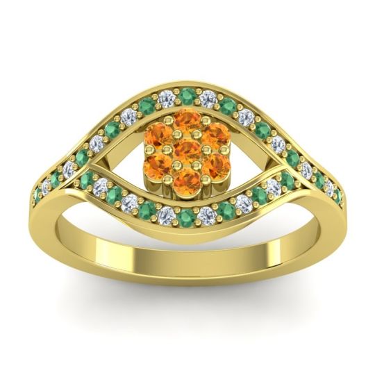 Simple Floral Pave Siktha Ring