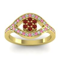 Simple Floral Pave Siktha Ring