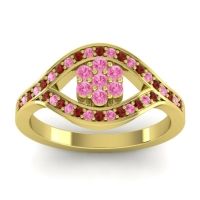 Pink Tourmaline Fashion Ring In 14k Yellow Gold With Garnet – Siktha Simple Ring