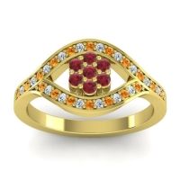 Simple Floral Pave Siktha Ring