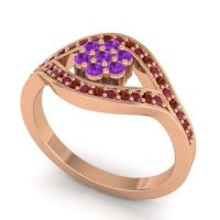 Simple Floral Pave Siktha Ring