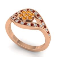 Simple Floral Pave Siktha Ring