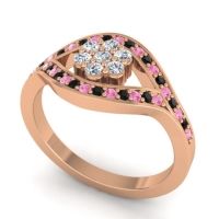 Simple Floral Pave Siktha Ring