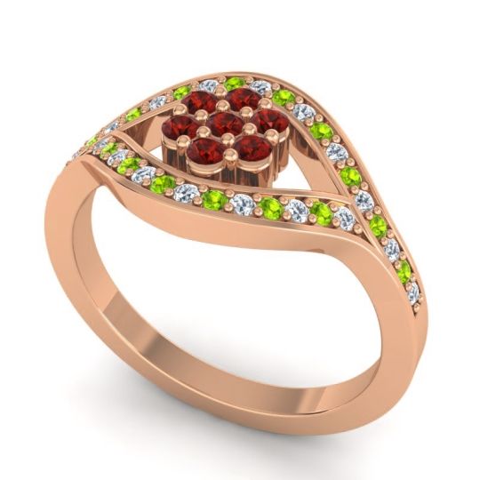 Simple Floral Pave Siktha Ring