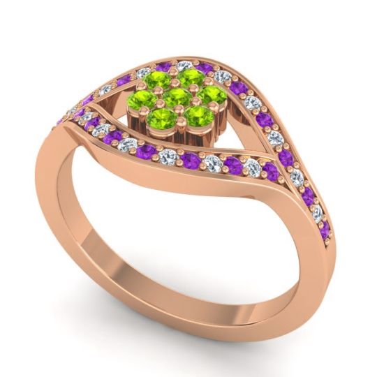 Simple Floral Pave Siktha Ring