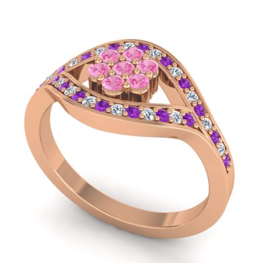 Simple Floral Pave Siktha Ring
