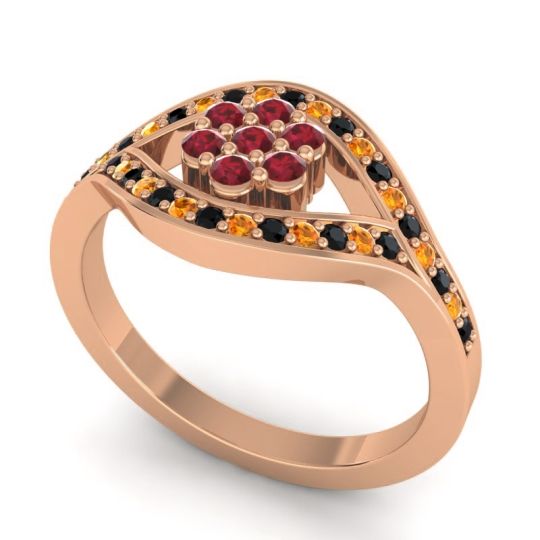 Simple Floral Pave Siktha Ring